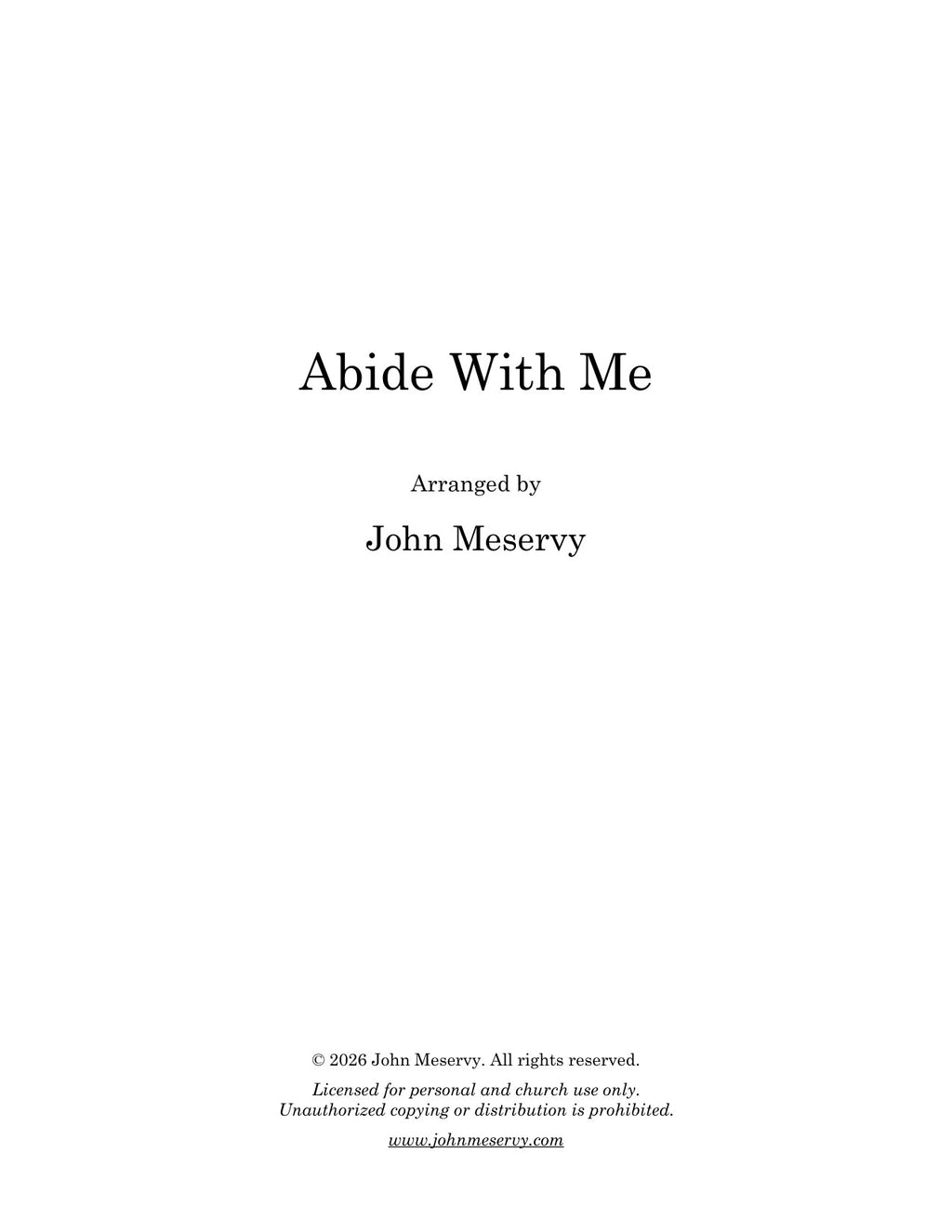 Abide With Me (Digital Download)