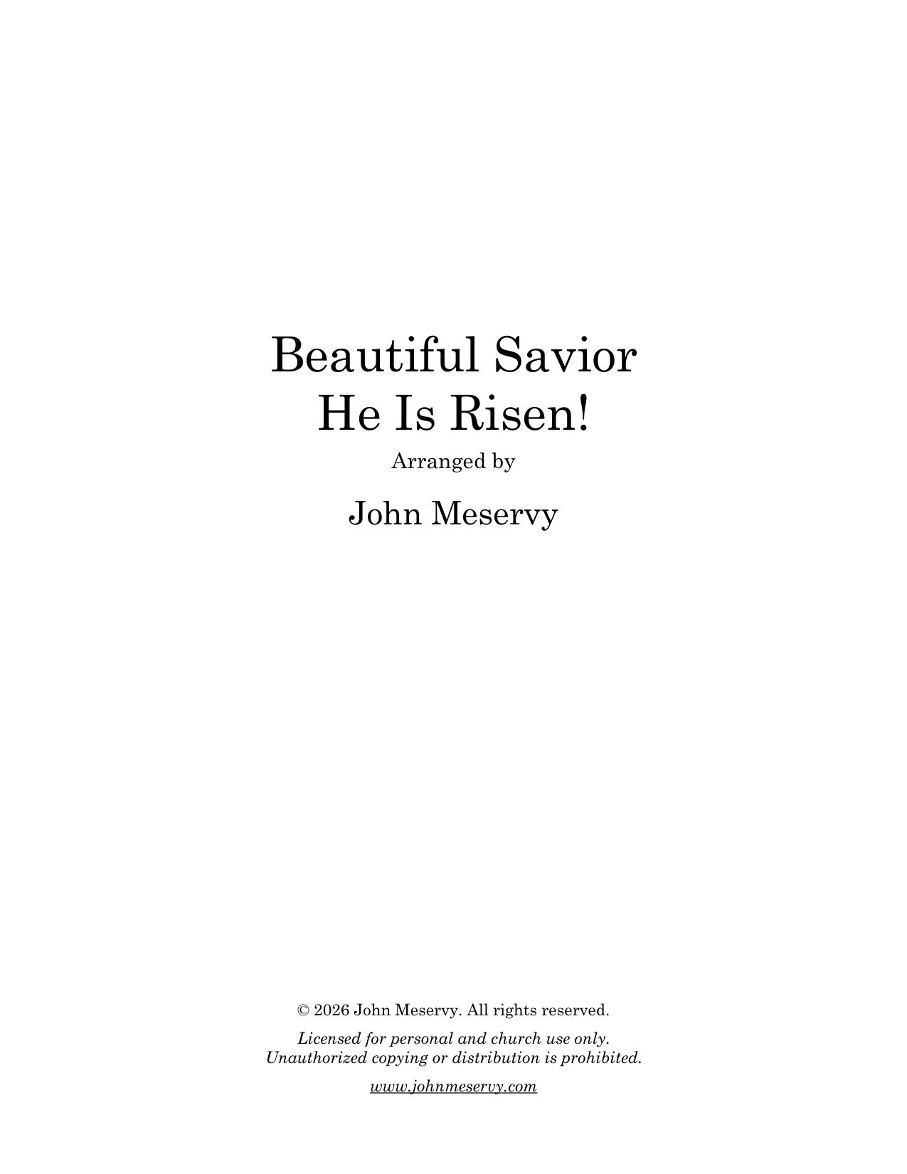 Beautiful Savior / He is Risen! (Digital Download)