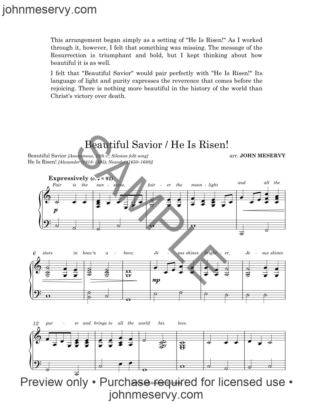Beautiful Savior / He is Risen! (Digital Download)