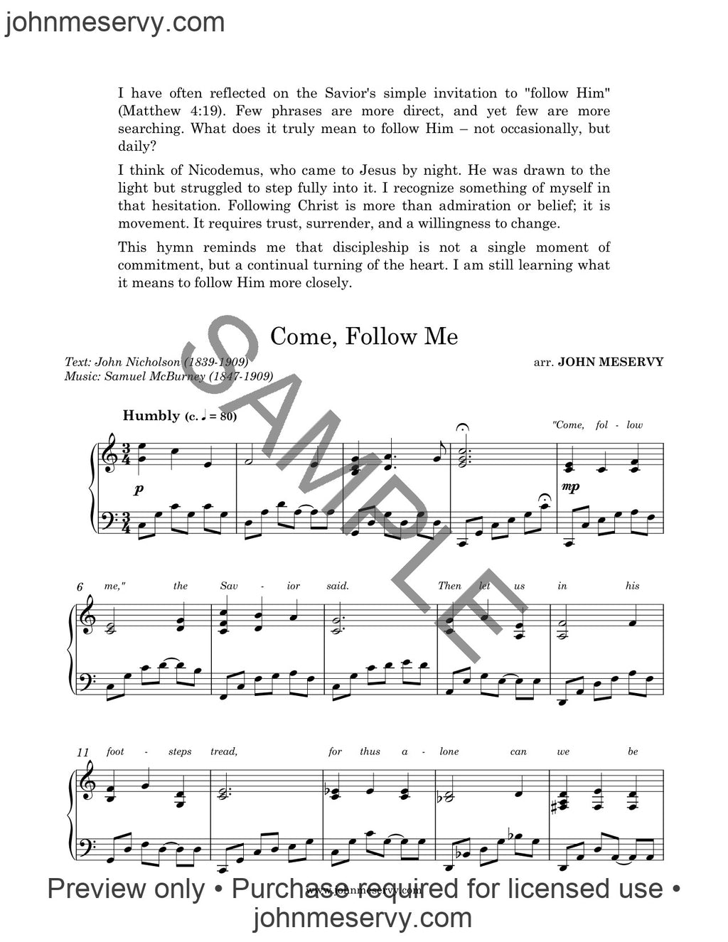 Come, Follow Me (Digital Download)