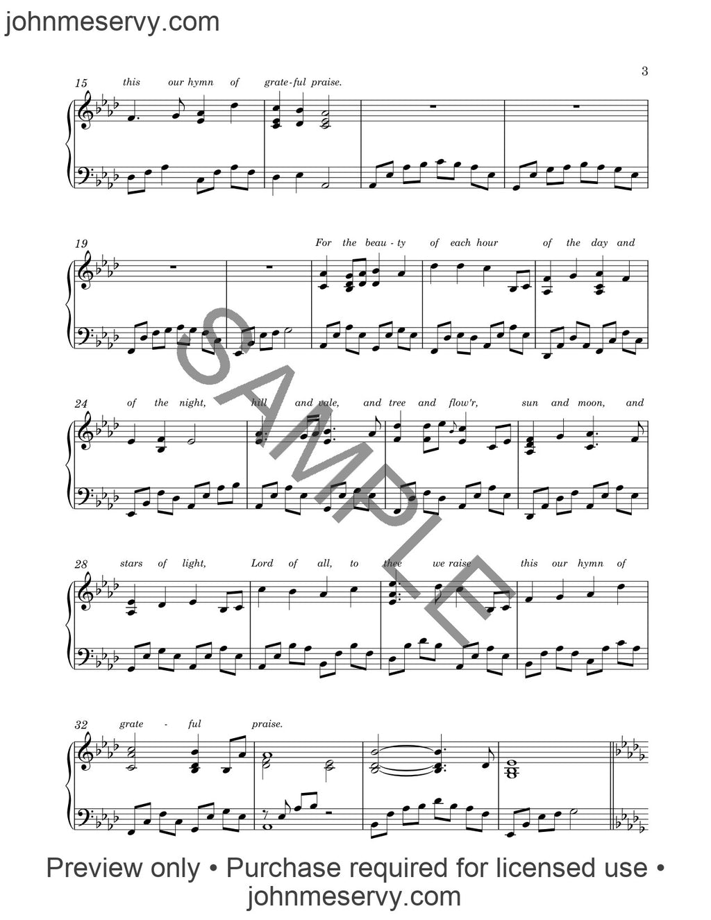 For the Beauty of the Earth (Digital Download)