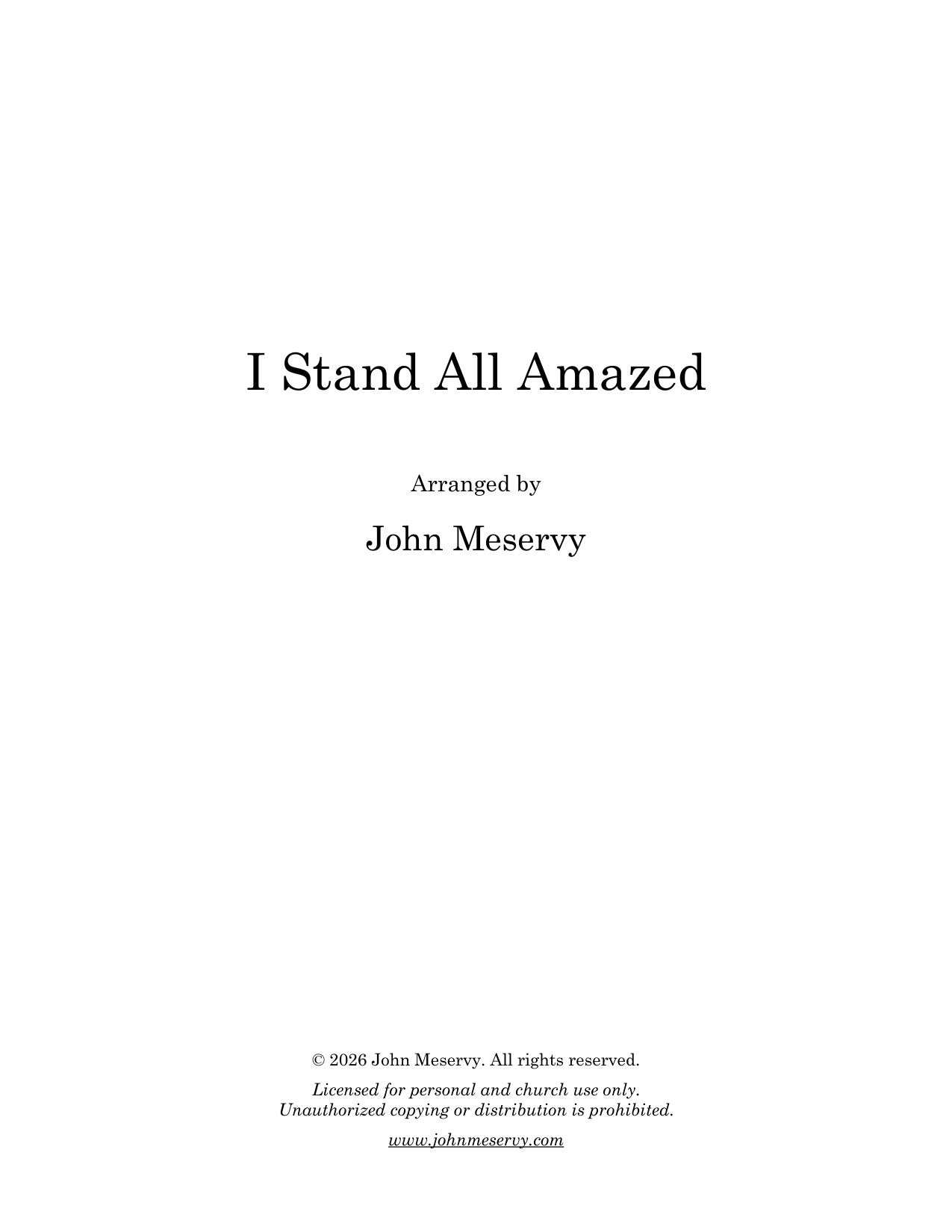 I Stand All Amazed (Digital Download)