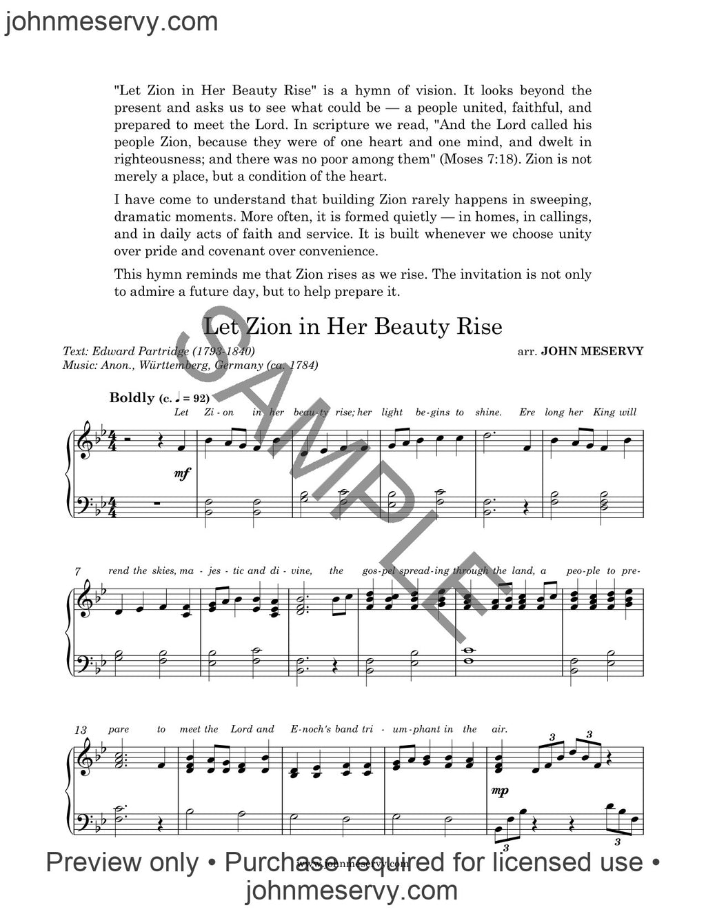 Let Zion in Her Beauty Rise (Digital Download)