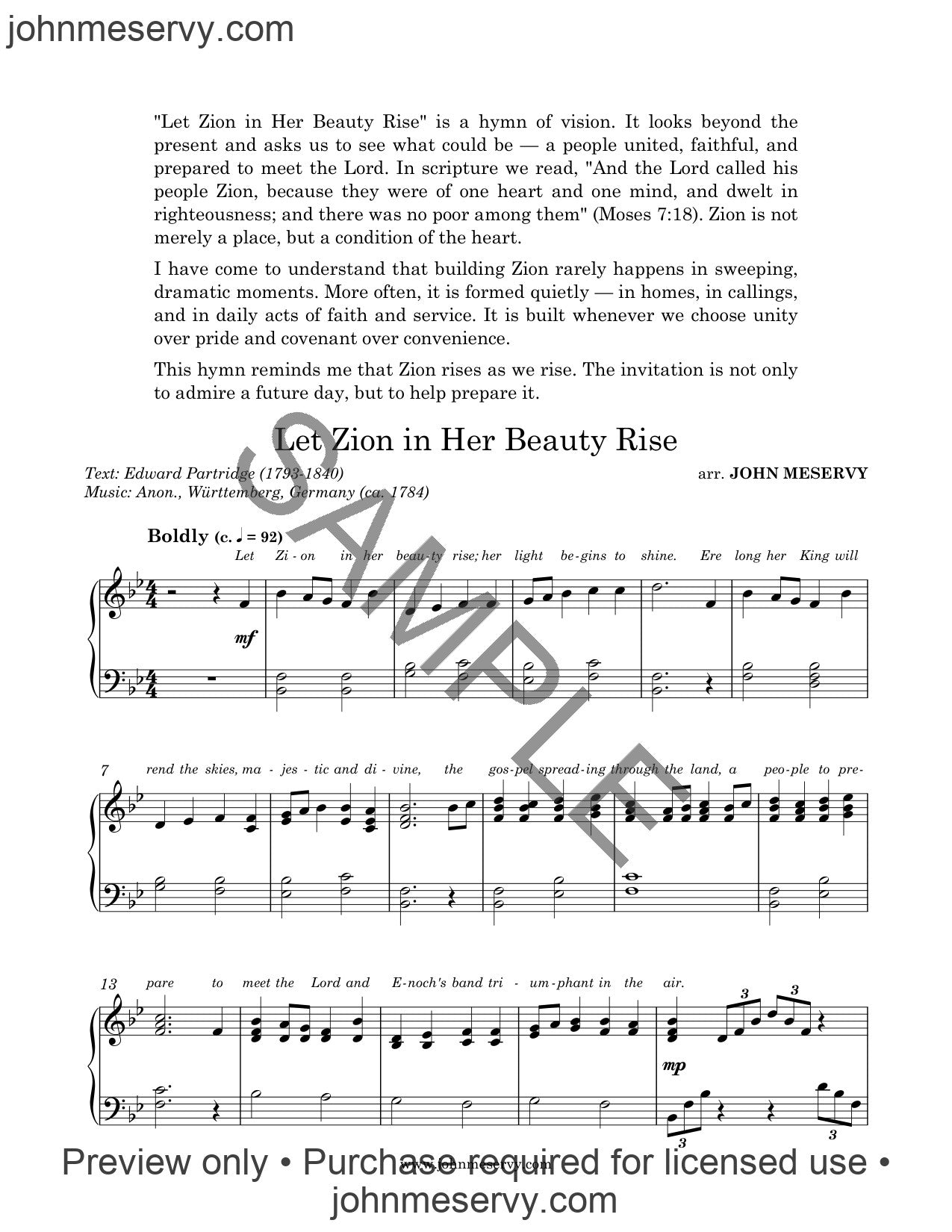 Let Zion in Her Beauty Rise (Digital Download)