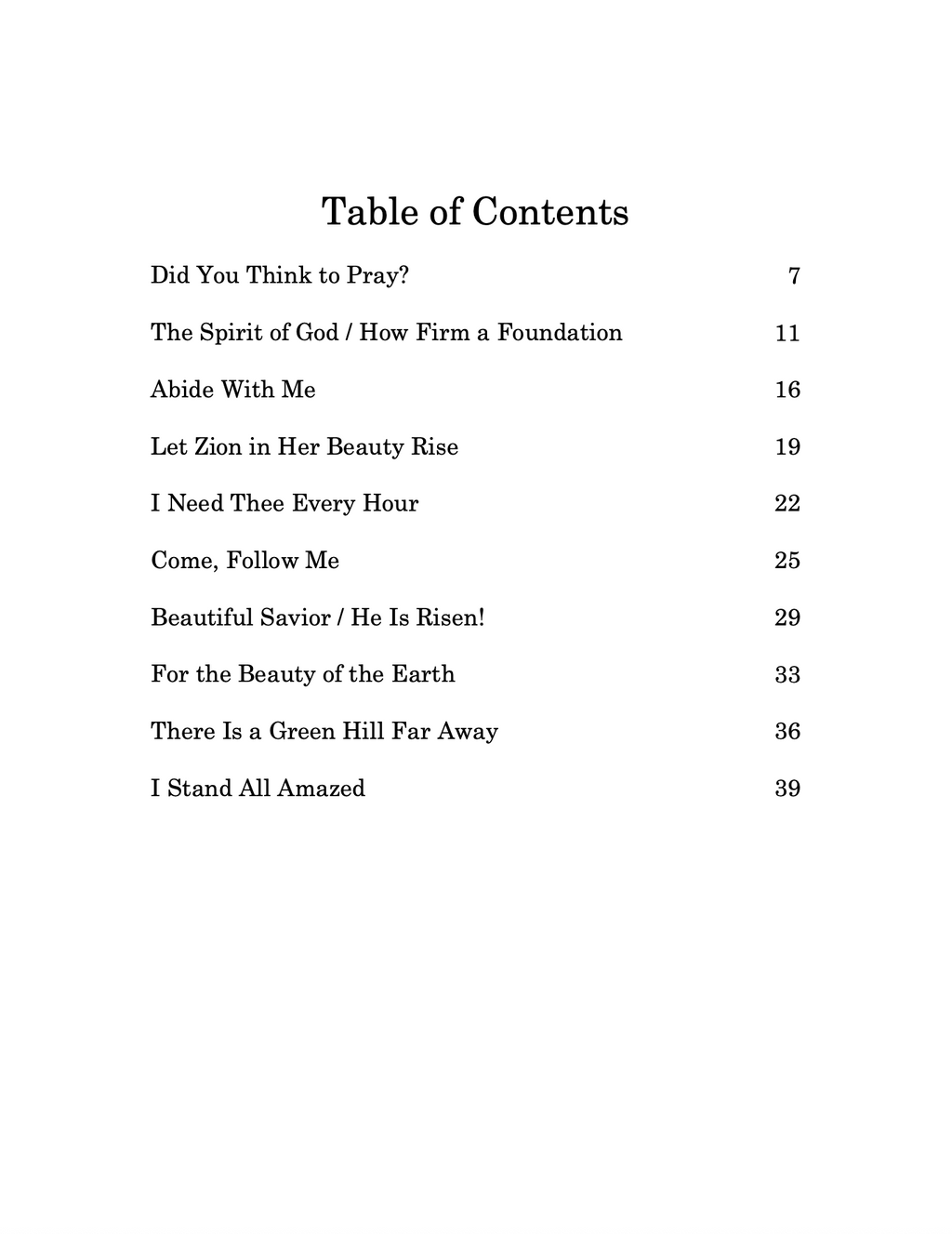 Sacred Piano Solos